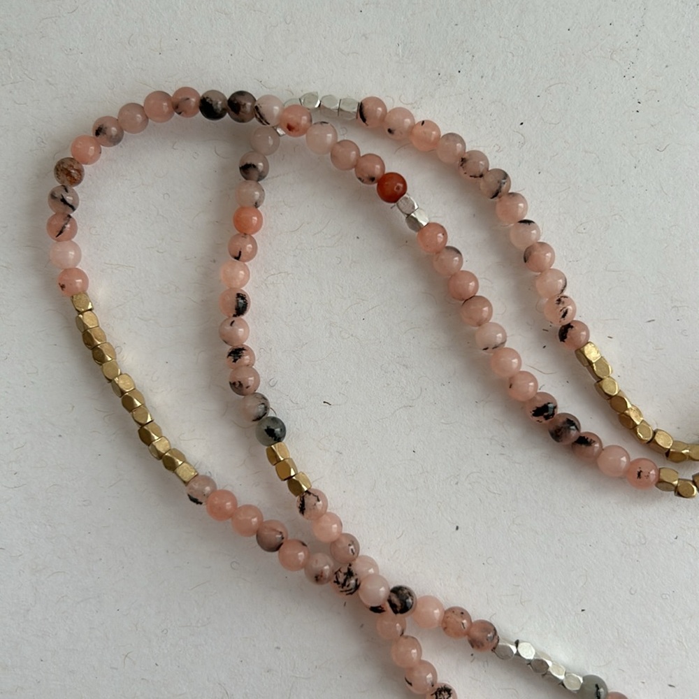 Combination necklace or bracelet made of beaded stones by Scott